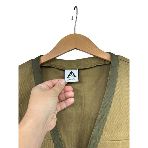Wasted Collective Cargo Field Vest Hunting Green Organic Cotton Japan Made XL - Picture 2 of 7